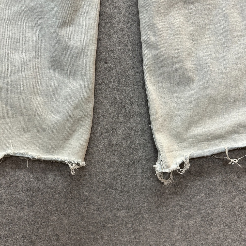 OAT New York Jeans Womens Size 8/29 Light Blue High Rise Wide Leg Baggy Raw Hem - Picture 4 of 10